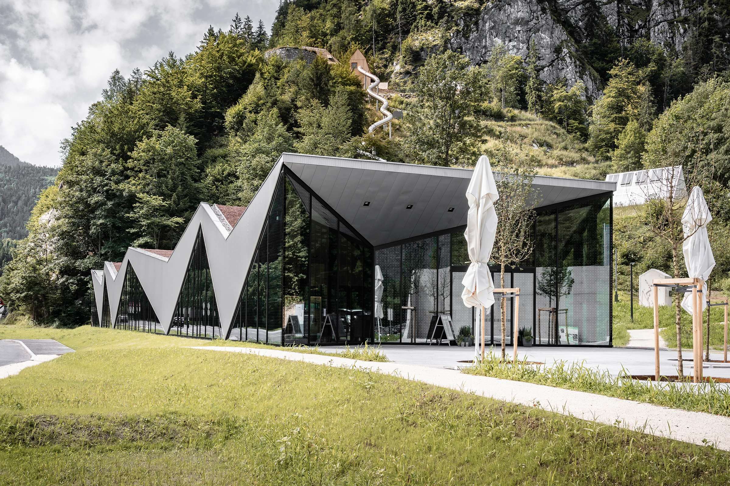 Fort Kniepass Cafe Außenansicht Architektur Unken